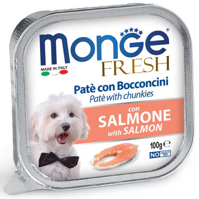 Monge Fresh – Paté con Bocconcini di Salmone 100g Monge Fresh – Paté con Bocconcini di Salmone 100g